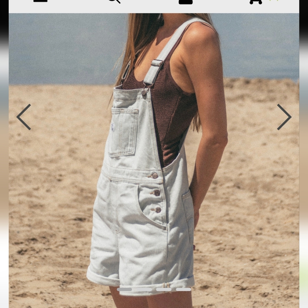 Champion  Cream Short Overalls Sz.S